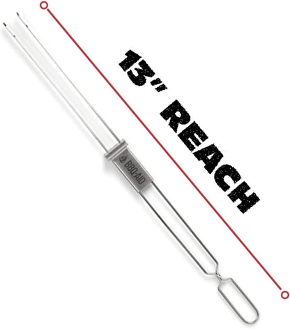 Premium Barbecue Metal Skewers for Kabobs with Quick Release - Double Pronged, Stainless Steel Metal Skewers for Grilling - Kebab Skewers, Shish Kabob Skewers, Kabob Sticks, Veggies & More