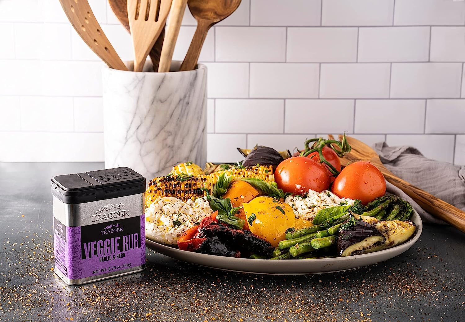 Traeger Grills SPC182 Veggie Rub with Garlic & Herb Light Pink Label 6.75 Ounce (Pack of 1)