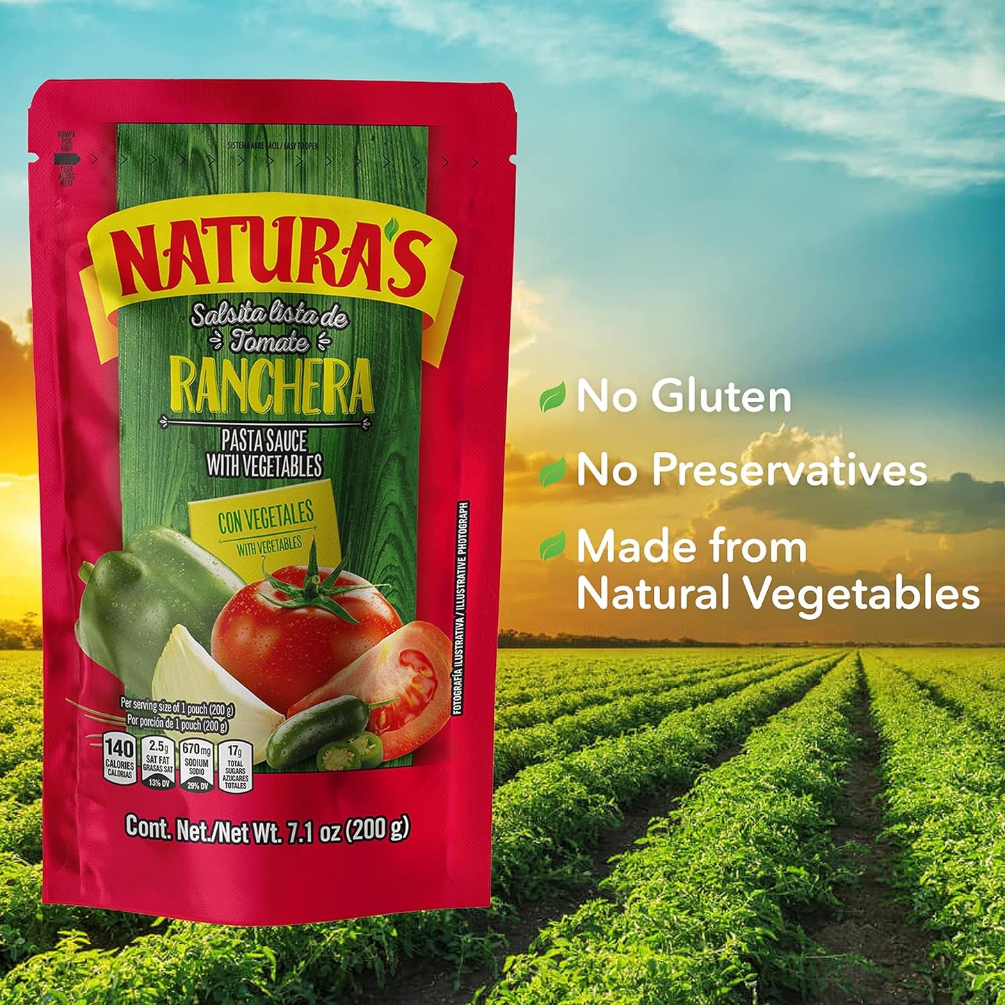 Natura'S Salsa Ranchera, 7.1Oz. Pouch (Pack of 3)