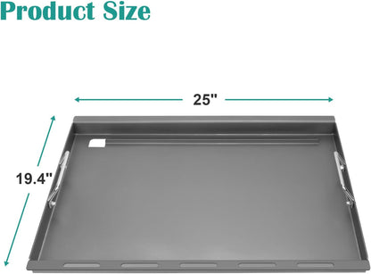 Full-Size Griddle Inserts for Weber Genesis 300 Gas Grill, Griddle for Weber Genesis 300 Series E-310 E-320 E-330 S-310 S-320 S-330 EP-310 EP-320 EP-330 CEP-310 CEP-330 Replace for Weber 7524 Grate*2