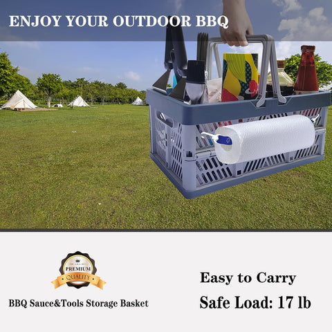 Image of BBQ Sauce&Tools Storage Basket It More Convenient for You to Carry Barbecue Sauce Tools Outdoors, on the Beach, and on Barbecues, and It Is Easier to Store Barbecue Sauce Tools.