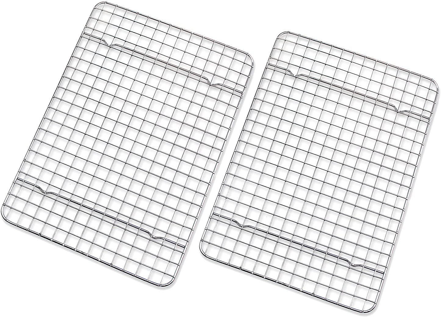 Checkered Chef Cooling Rack - Set of 2 Stainless Steel, Oven Safe Grid Wire Cookie Cooling Racks for Baking & Cooking - 8” X 11 ¾"