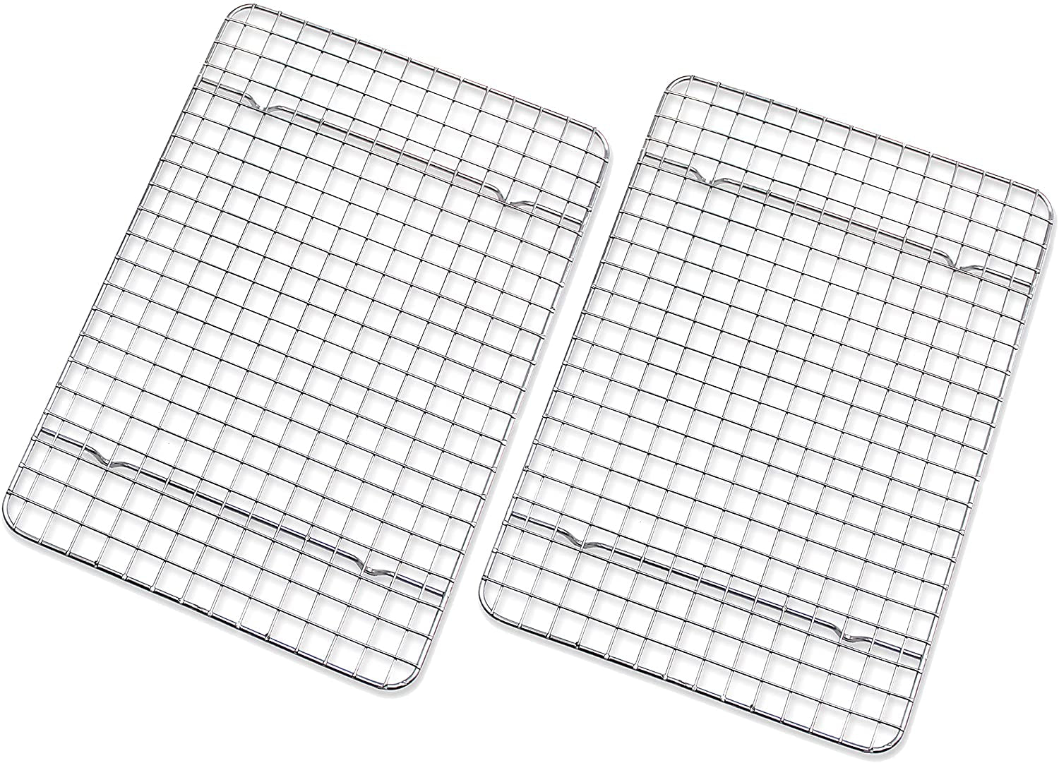 Checkered Chef Cooling Rack - Set of 2 Stainless Steel, Oven Safe Grid Wire Cookie Cooling Racks for Baking & Cooking - 8” X 11 ¾"