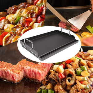 Nonstick Coating Cooking Griddle for Gas Grill, 25"X16” Universal Griddle Plate Insert for Gas Stove/Charcoal/Electric/Gas Grill Large Flat Griddle Top Plate for Camping Tailgating Grilling