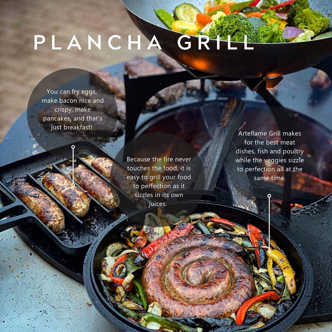 Classic 40" Grill with a Low Euro Base Home Chef Bundle with 5 Grilling Accessories.