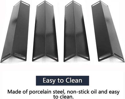 16 1/2 Inch Porcelain Steel Heat Plate Shield Heat Tent, Burner Cover, Vaporizor Bar, and Flavorizer Bar Replacement for BBQ Grillware, Uniflame, Charbroil, Grill Chef Grills, PPB151 (4-Pack)