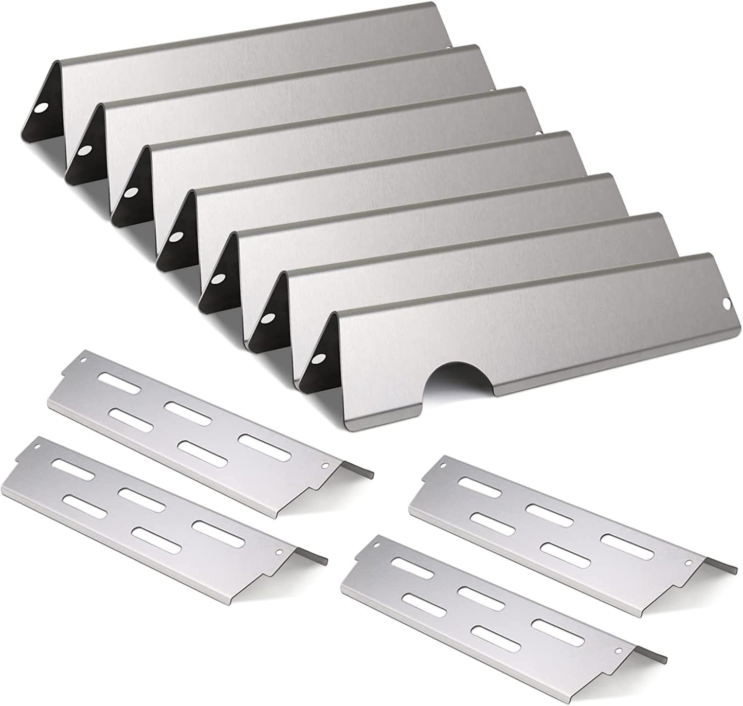 Grill Flavorizer Bars Heat Deflectors Gas Grill Replacement for Weber 66041, 66033, 66796, Weber Genesis II E-410, S-410, Genesis II LX E-440, S-440, Stainless Steel Grill Parts 17 Inch