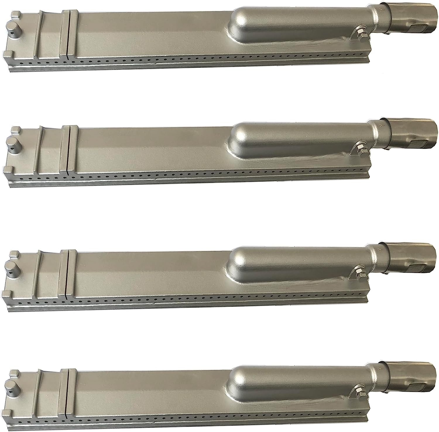 𝙐𝙥𝙜𝙧𝙖𝙙𝙚𝙙 4PC Heavy Duty Cast Stainless Steel BBQ Grill Burners Replacement Parts for Premium Gas Grills from Bull, Cal Flame Aussie Blaze Charbroil NEXGRILL Thermos Turbo Grills…