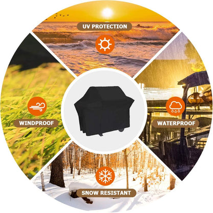 NEXCOVER Grill Cover, 64 Inch Waterproof BBQ Cover, 600D Heavy Duty Gas Grill Cover,Rip Resistant Barbecue Cover for Weber,Brinkmann, Char Broil, Holland (64 Inch)