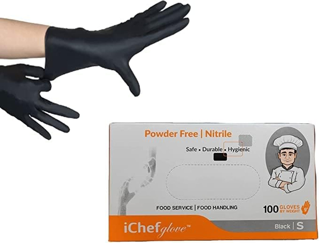 Food Service Food Handling Nitrile Gloves Black Powder Free