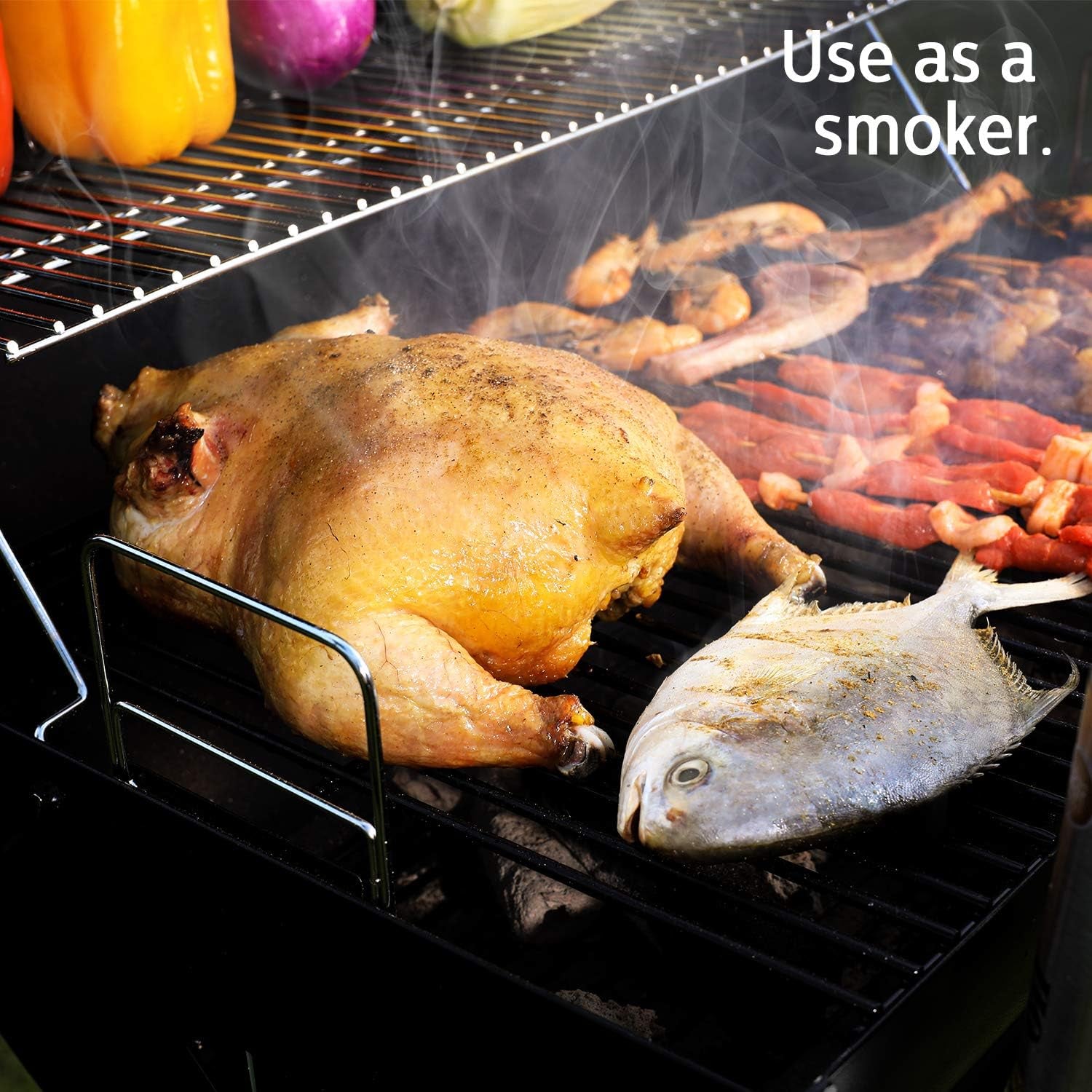 Charcoal Grill, Portable Barbecue Grill Tools for Outdoor Grilling Cooking Camping Hiking Picnics Tailgating Backpacking Party 31.1''X17.9''X 9''