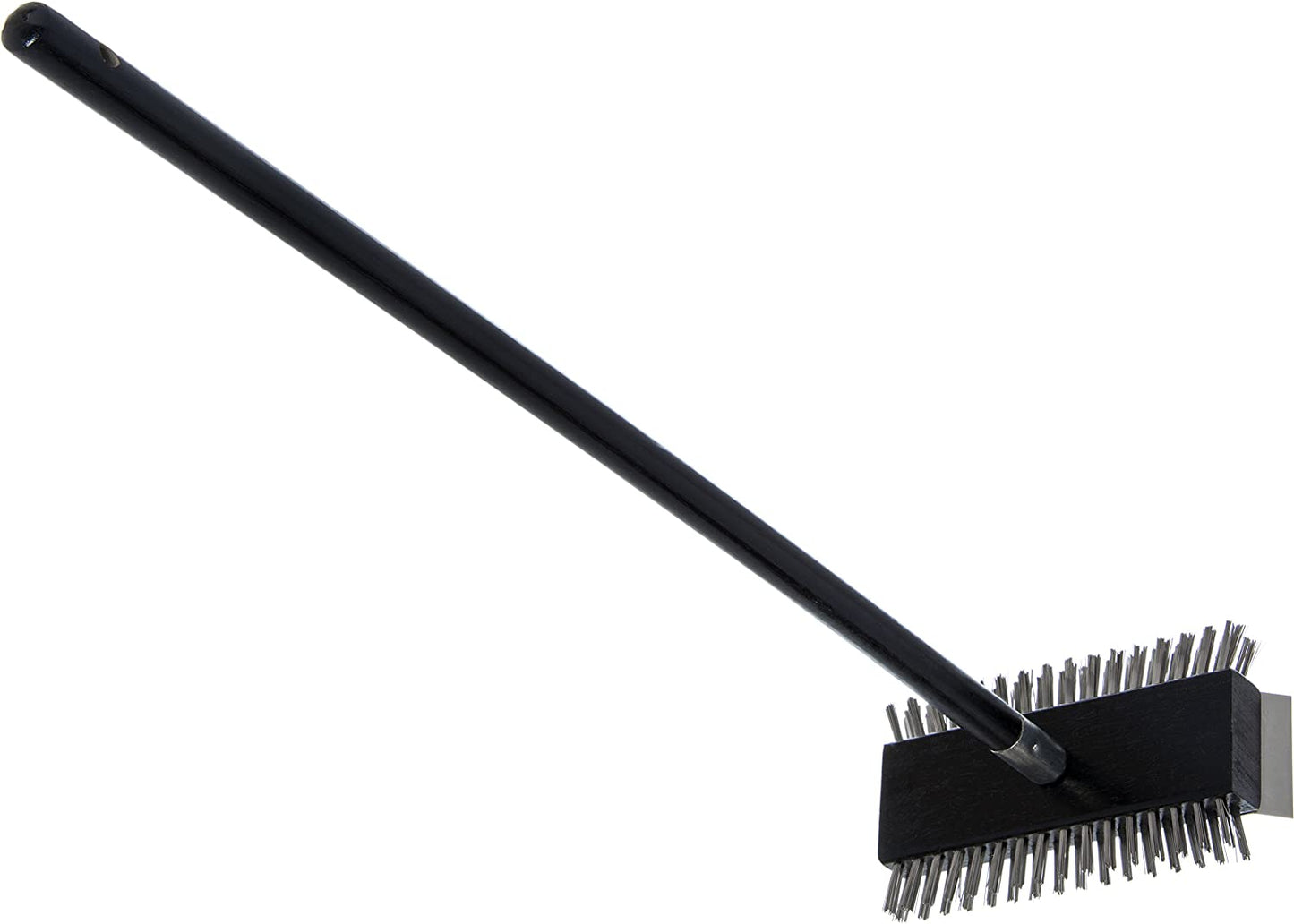 4029000 Stainless Steel Grill Brush, Grill Scraper with Metal Bristles, 30.5 Inches, Black