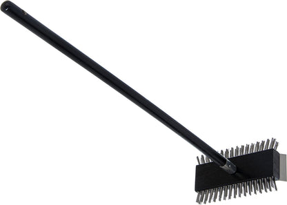 4029000 Stainless Steel Grill Brush, Grill Scraper with Metal Bristles, 30.5 Inches, Black