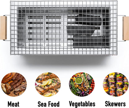 MG-168 Yakitori Tabletop Charcoal Griller-Mini Japanese Style Hibachi