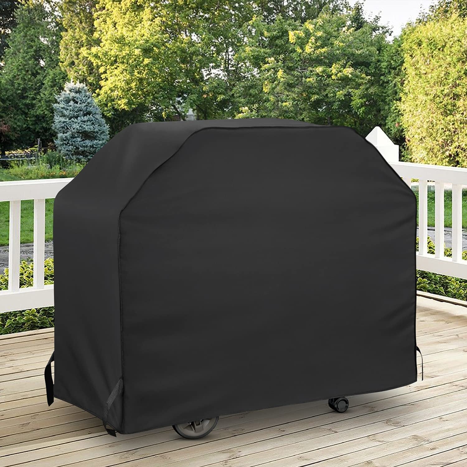 Grill Cover 50-Inch, Heavy Duty Waterproof Gas Grill Cover, Outdoor Fade Resistant Small BBQ Cover, All Weather Protection Barbecue Cover with Adjustable Straps, 50''W X 22''D X 40''H, Black