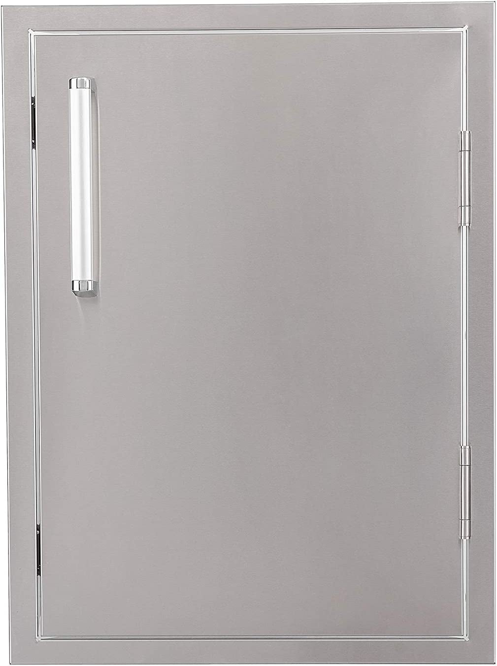 Bonfire Outdoor Kitchen BBQ Access Door,17 X24 Inch,304 Stainless Steel Single Vertical Door for Grilling Station or BBQ Island,Silver,17X24″ Vertical,None