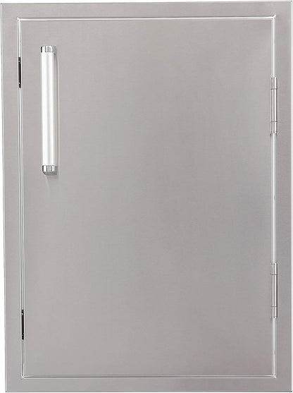 Bonfire Outdoor Kitchen BBQ Access Door,17 X24 Inch,304 Stainless Steel Single Vertical Door for Grilling Station or BBQ Island,Silver,17X24″ Vertical,None