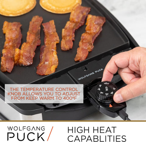 Image of XL Reversible Grill Griddle, Oversized Removable Cooking Plate, Nonstick Coating, Dishwasher Safe, Heats up to 400ºf, Stay Cool Handles