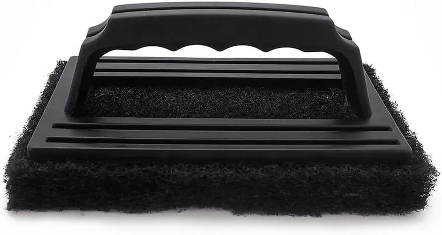 Large Multi-Use Black Grill Scrubber Brush (2-Pack)