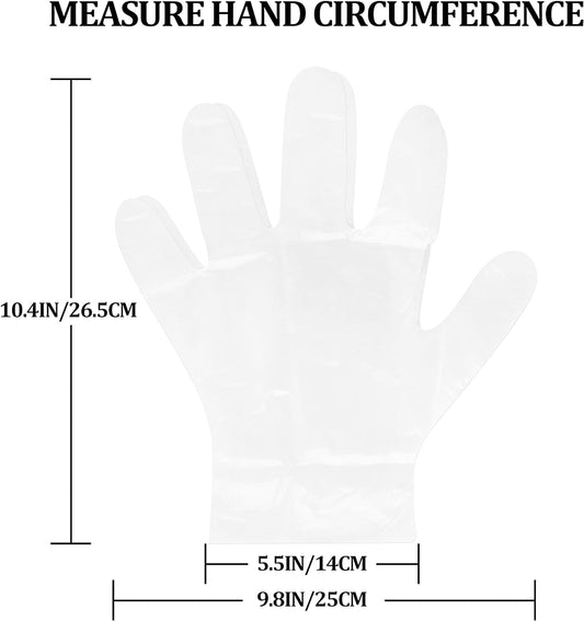 Disposable Gloves, Plastic Gloves for Kitchen Cooking Cleaning Food Handling