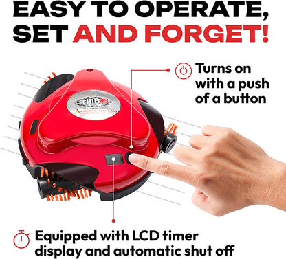 Automatic Grill Cleaning Robot (Red,  Bundle)