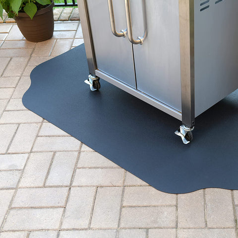 Image of under the Grill Protective Deck and Patio Mat, 36 X 56 Inches,Black