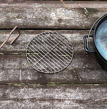 CAMPINGMOON round Roasting Baking Steaming Cooling Rack Cooking Grid Grill Stainless Steel Fits for Dutch Oven (Diameter Φ6.7Inch, W17)
