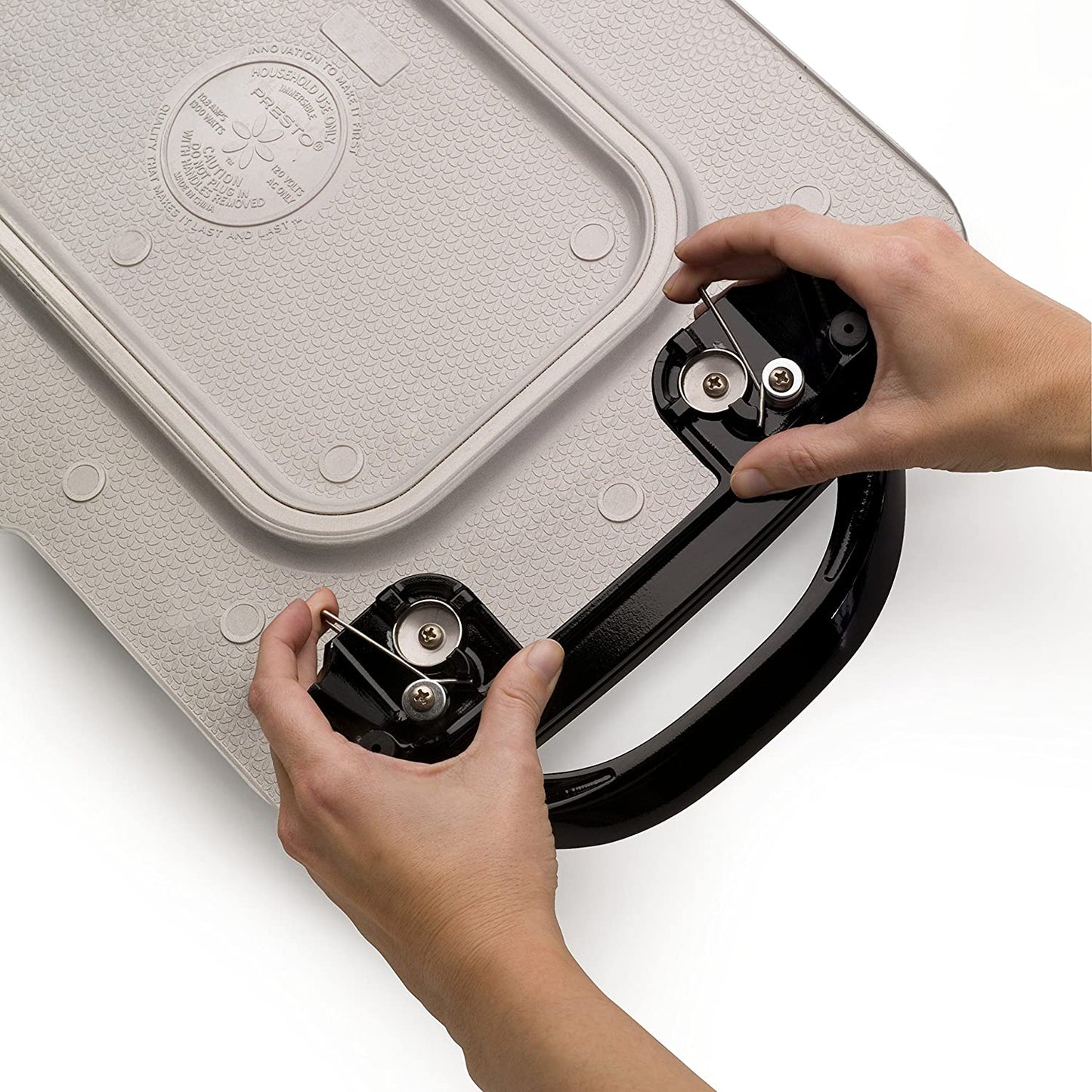 07061 22-Inch Electric Griddle with Removable Handles, Black, 22-Inch