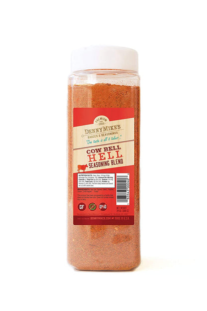 Dennymike’S Cow Bell Hell Seasoning Blend, All Natural Spices and Seasonings, Low Sodium and Keto-Friendly Chili Seasoning Mix, BBQ Rub for Cooking, Smoking, and Grilling, 24 Oz
