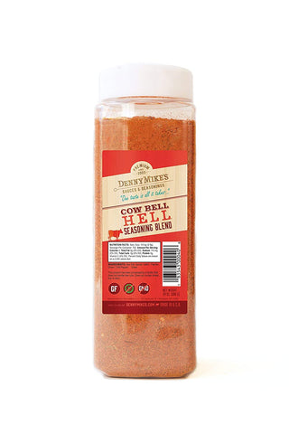 Image of Dennymike’S Cow Bell Hell Seasoning Blend, All Natural Spices and Seasonings, Low Sodium and Keto-Friendly Chili Seasoning Mix, BBQ Rub for Cooking, Smoking, and Grilling, 24 Oz