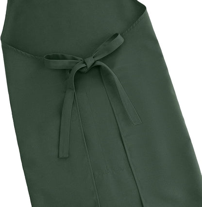 Apron for Men Women with Adjustable Straps and Large Pockets, Canvas Cotton Cooking Kitchen Chef Bib Aprons Waterproof Green