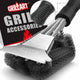 Grill Brush and Scraper, Extra Strong BBQ Cleaner Accessories, Safe Wire Bristles 18" Barbecue Triple Scrubbers Cleaning Brush for Gas/Charcoal Grilling Grates, Wizard Tool BR-8115