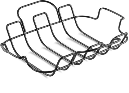 Cook N Home Nonstick Roasting Pan Bakeware Roaster with Rack, 17X13-Inches, Black