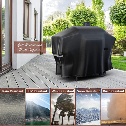 Grill Cover for Camp Chef 24 Pellet Grills, Model DLX 24, Smokepro 24, PG24, PG24LS, PG24S, PG24SE, PG24LTD, PG24XT, SG24, Smokepro DLX, Woodwind 24 Pellet Grills, Full Length Anti-Uv 600D