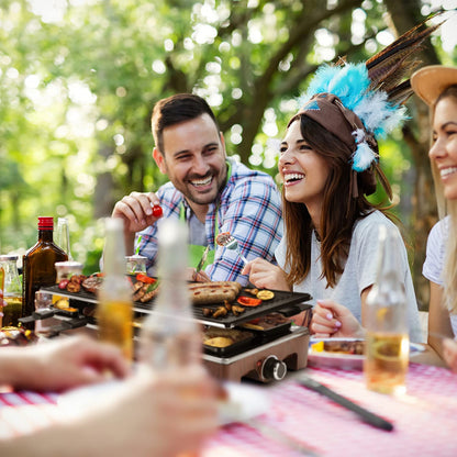 Raclette Grill,  Electric Table Indoor Grill Korean BBQ Grill, Removable 2-In-1 Non-Stick Grill Plate, 1500W Fast Heating with 8 Cheese Melt Pans, Ideal for Parties and Family Fun (Wood Grain)