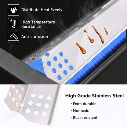 Replacement Parts for Nexgrill 720-0882A 720-0896 720-0830H 720-0783E, Grill Master 720-0697 720-0737, Set of 5 Stainless Steel Flame Tamer Parts for Nexgrill 720-0882A 5 Burner Grill