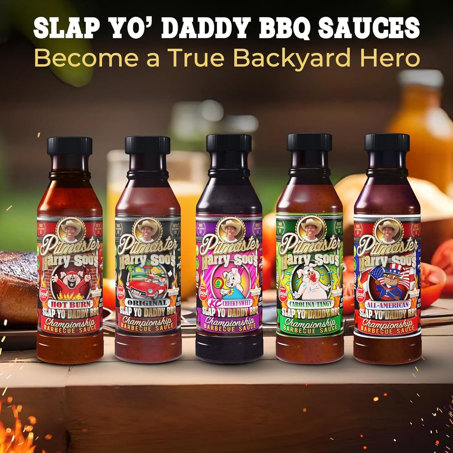 Slap Yo Daddy BBQ Rub Seasonings Love Meat Tender - Spices and Seasonings for Smoking Pork, Rib, Brisket - All Purpose Championship BBQ Seasoning from Harry Soo - No MSG, Gluten Free