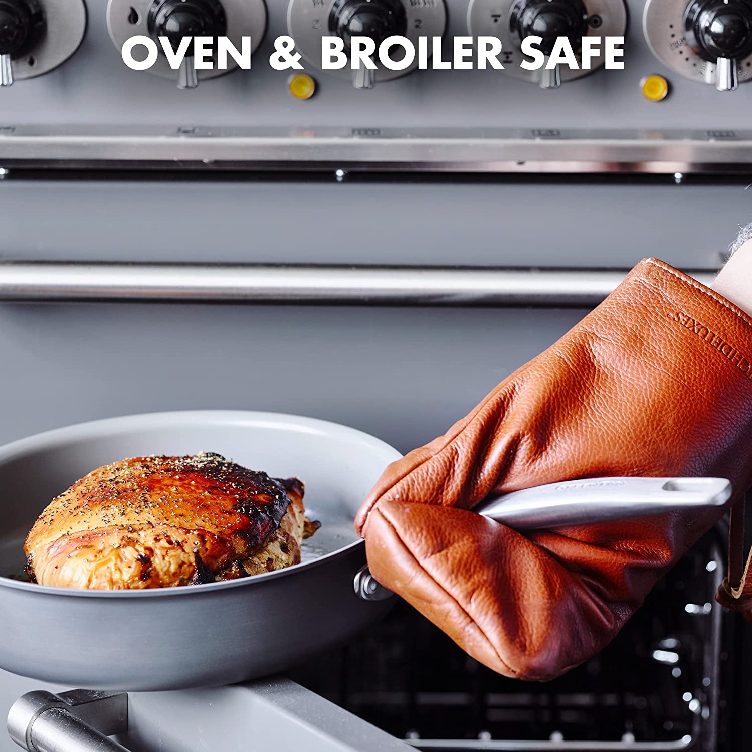 Chatham Hard Anodized Healthy Ceramic Nonstick, 11" Grill Pan, Pfas-Free, Dishwasher Safe, Oven Safe, Gray