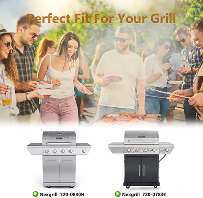 Grill Replacement Parts for Nexgrill 720-0830H, 720-0864, 720-0864M Gas Grills, 4 Pack Grill Burners, Heat Plates Shield and Igniter Replacement Repair Kit for Home Depot Nexgrill 4 Burner 720-0830H