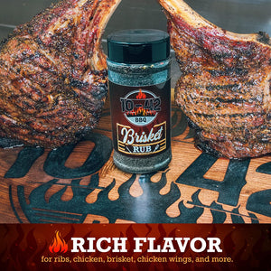 10-42 BBQ Brisket Rub - All-Natural Spice Seasoning for Steak, Rib, Beef Brisket - Barbecue Meat Seasoning Dry Rub - BBQ Rubs and Spices for Smoking and Grilling - No MSG, 0 Calorie - 10.5Oz Bottle