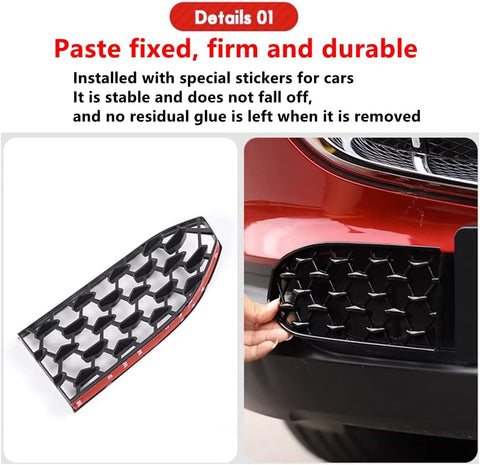 Image of 2PCS Front Grille Guard for Mazda CX30 Front Grill Mesh Mazda CX-30 Accessories ABS Material Automotive Grilles Compatible with 2020 2021 2022 2023 Mazda CX 30 (300MM for CX30 Grilles)