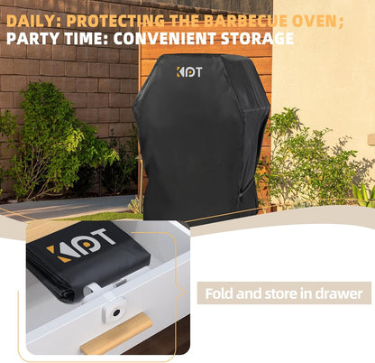 30 Inch Grill Cover - 420D Light Waterproof Grill Cover for Outdoor Grill, BBQ Cover with Air Vents, Straps, UV & Fade Resistant, Gas Grill Covers for Weber, Nexgrill, Char Broil, Etc. Black