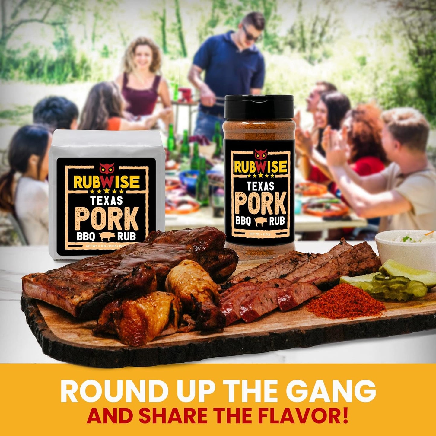 Texas Style Pork BBQ Rub by Rubwise | Meat BBQ Rubs and Spices for Smoking and Grilling | Dry Rubs | Pork Rib Rub Seasoning | Great on Pork Shoulder, Ribs, Tenderloin, Chops, Pork Butt (No MSG) (1Lb)