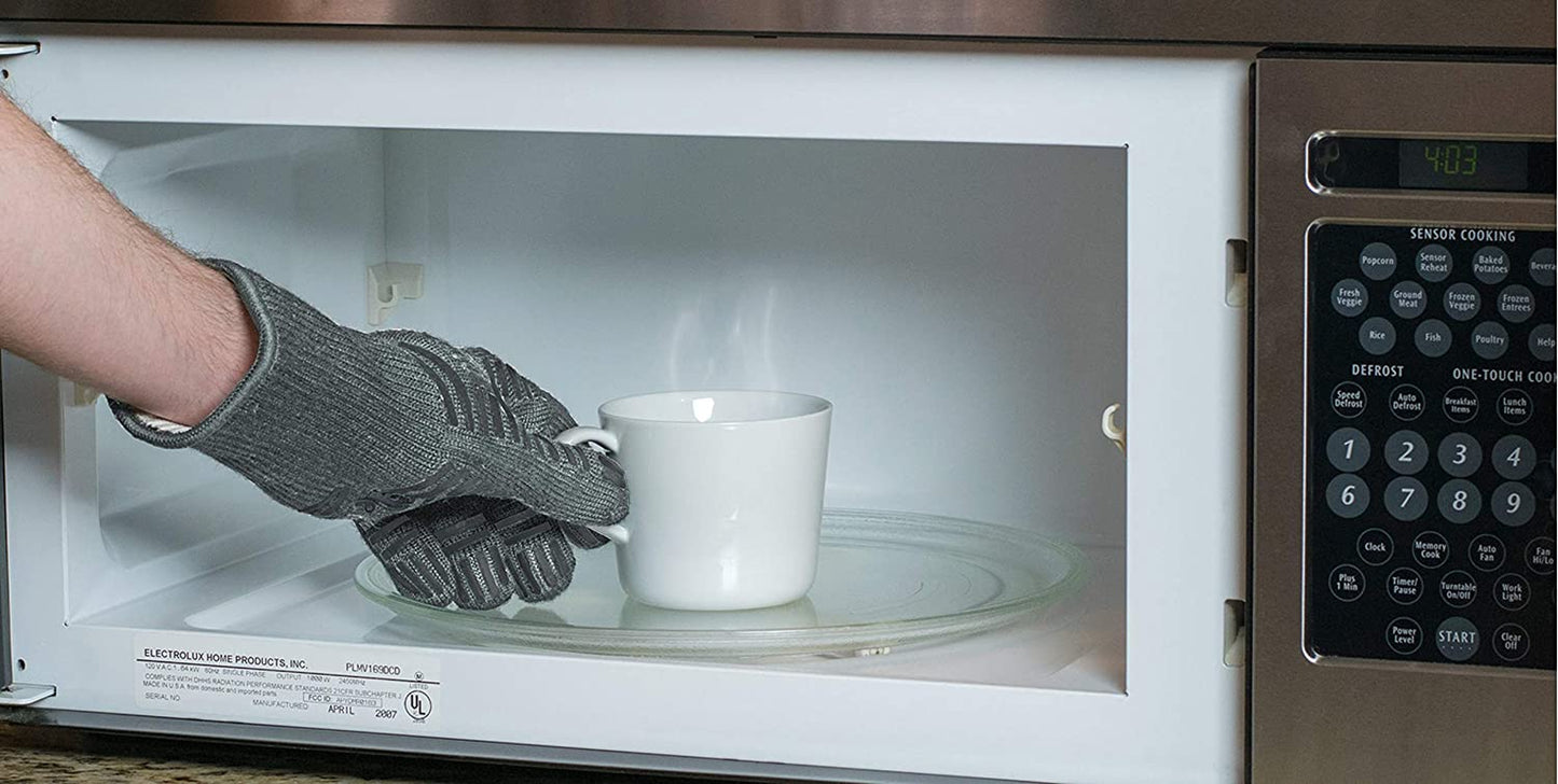 BBQ Gloves Heat Resistant 1,472℉ Extreme. Kitchen Dexterity Handle Oven Cooking Hot Food on Cast Iron, Baking, Barbecue, Smoker. Multi-Purpose Fireproof Indoor Outdoor Use Men & Women.