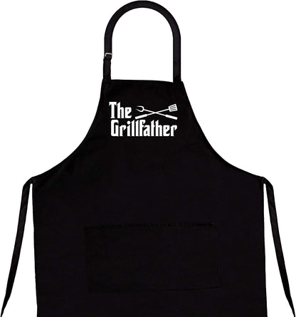 Aprons for Men | Premium Quality Funny Aprons | Best for BBQ, Grilling and Cooking | Chef Kitchen Grilling Apron
