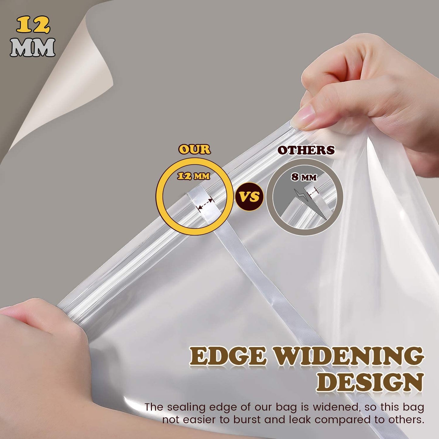 Turkey Brining Bag, 26"×22", 2 Pack, Extra Large Brine Bag with 2 Strings and 2 Larger Clips, Thickened Brining Bag Holds up to 35 Pounds, Double Zippers Seal Brine Bags for Turkey, Chicken, Beef,Pork