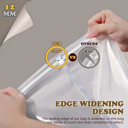 Turkey Brining Bag, 26"×22", 2 Pack, Extra Large Brine Bag with 2 Strings and 2 Larger Clips, Thickened Brining Bag Holds up to 35 Pounds, Double Zippers Seal Brine Bags for Turkey, Chicken, Beef,Pork