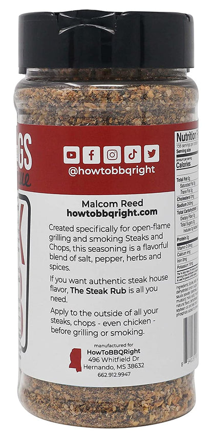 Killer Hogs Steak Rub | Championship BBQ and Grill Seasoning for Beef, Steak, Burgers, and Chops | Salt, Pepper, Herbs, and Spices | 11 Ounces