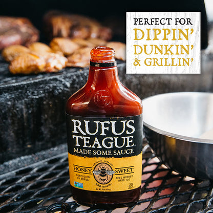 Rufus Teague - Honey Sweet BBQ Sauce - Premium Barbecue Sauce - 15.25 Oz. Bottles - 2 Pack