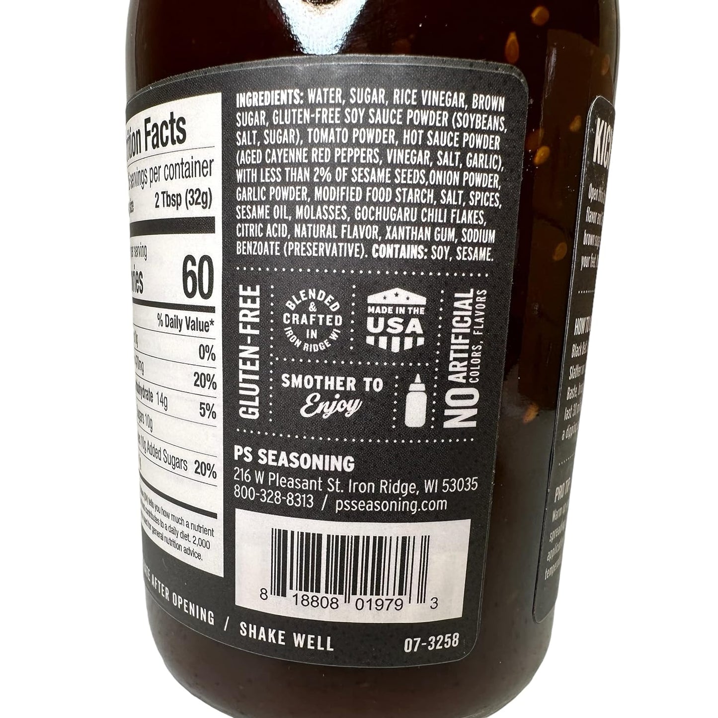 PS Seasoning Blackbelt Korean BBQ Sauce - Great on Beef Short Ribs, Pork Belly, Kabobs, Burgers, Salmon and More
